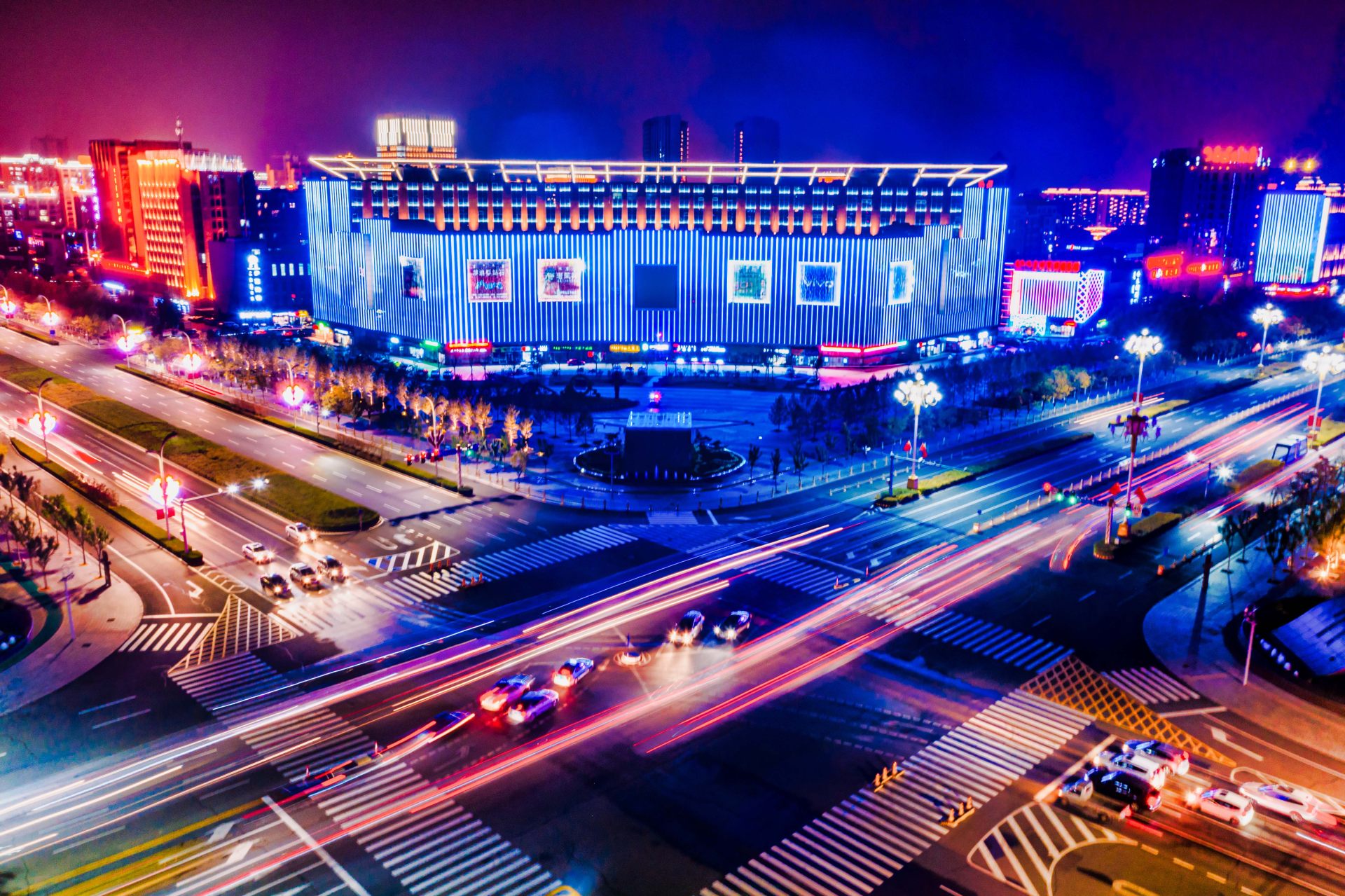 鄂尔多斯夜景图片大全图片