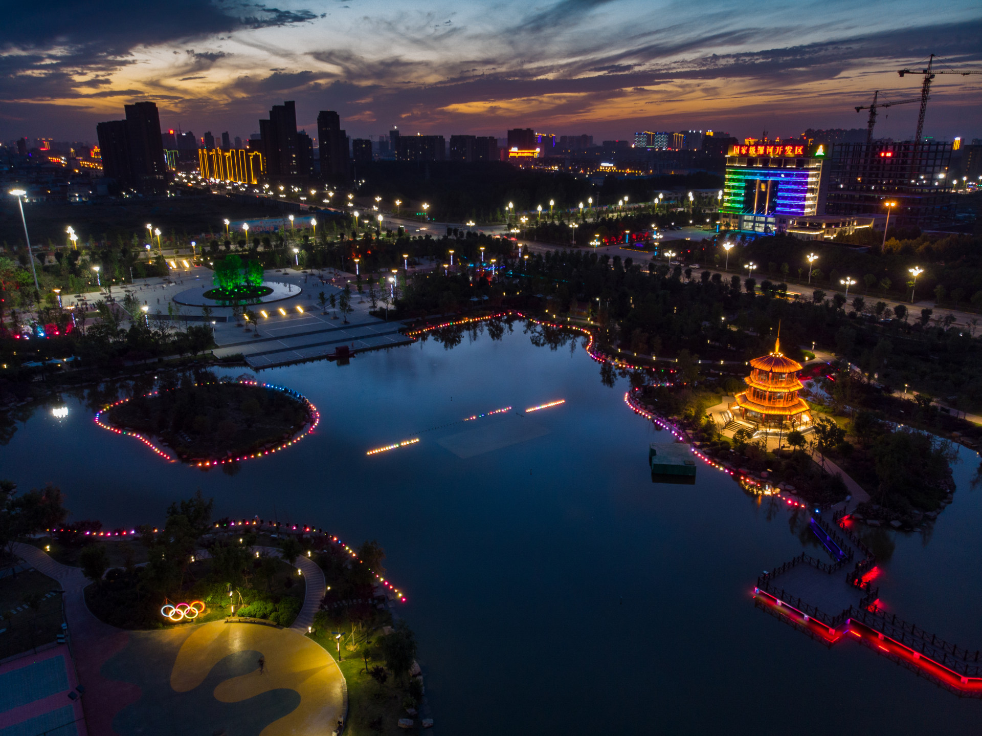漯河夜景图片图片