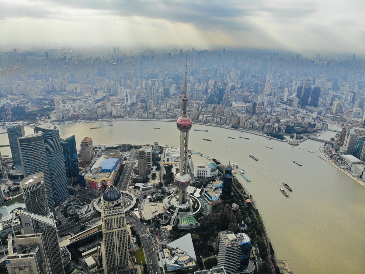 东方明珠电视塔俯瞰