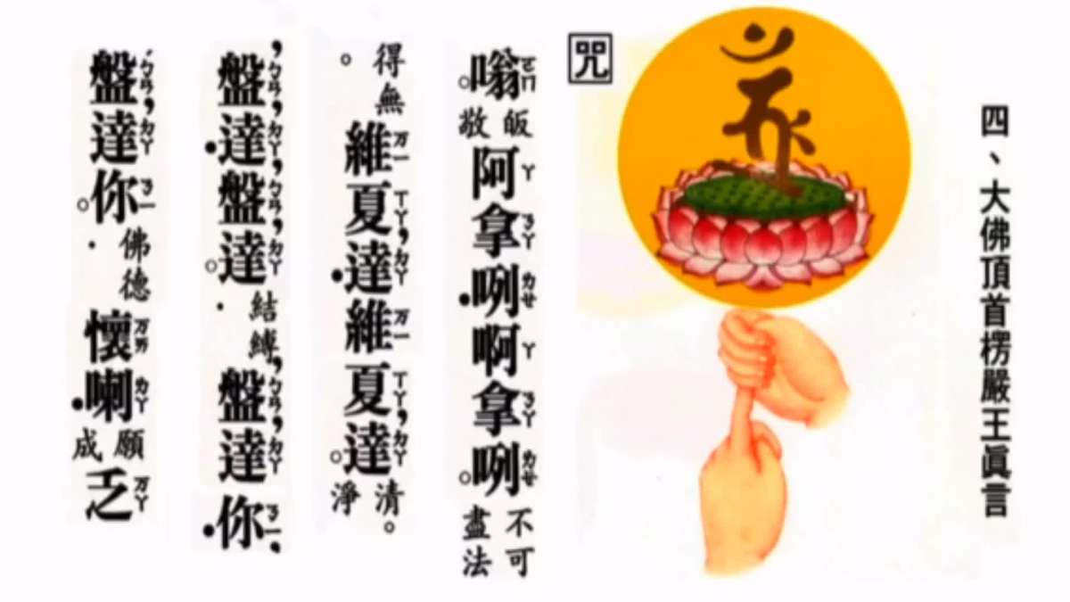 四大佛顶首楞严王眞言