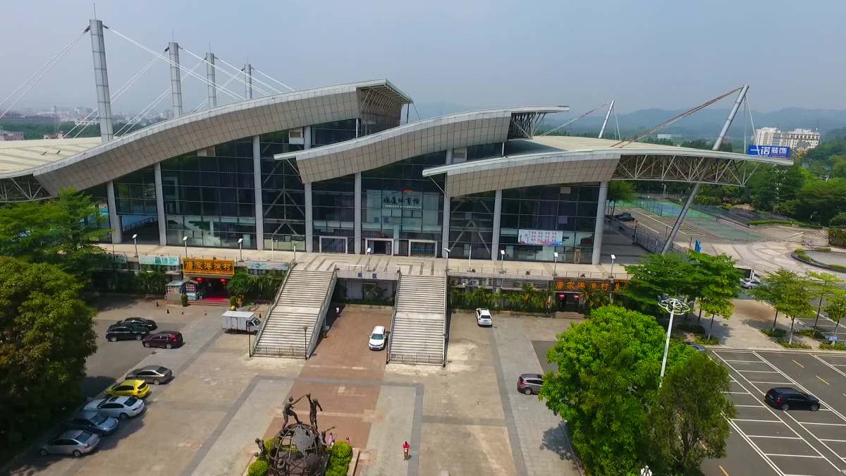 航拍塘厦体育馆齐治跆拳道训练记