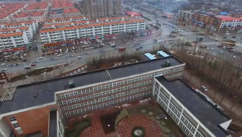 航拍美丽河间一中之一