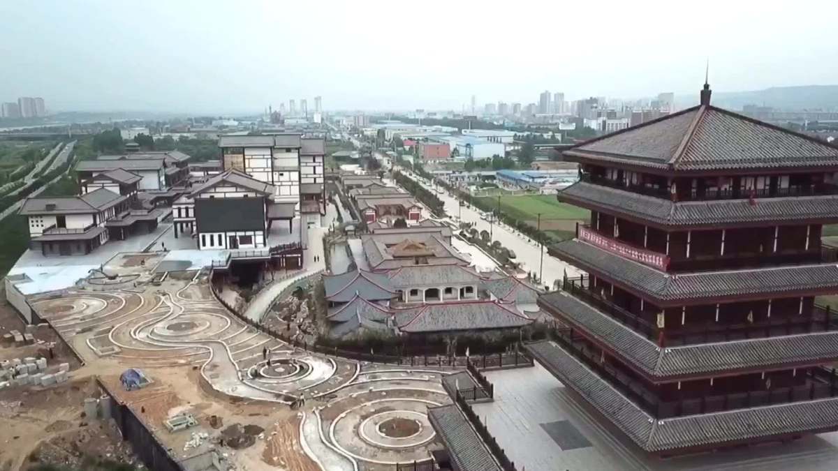 陕西省,宝鸡,蔡家坡,湿地,在水一方,三国小镇