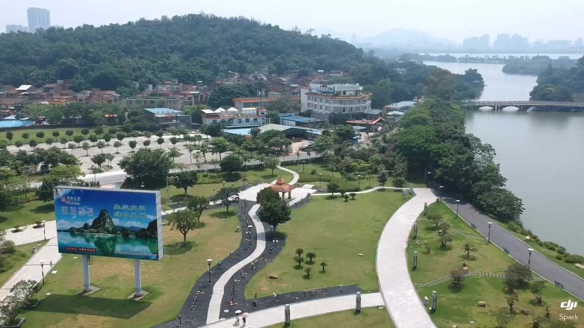 航拍-肇庆东门广场