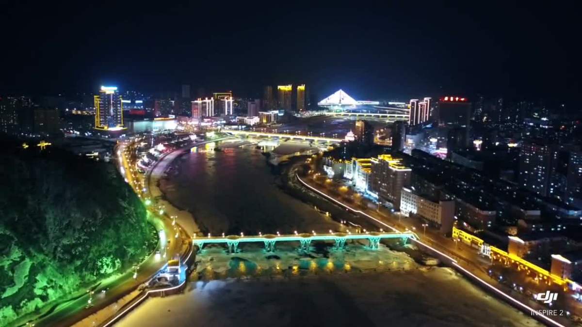 通化夜景,鞍山夜景,通化雪景_大山谷图库