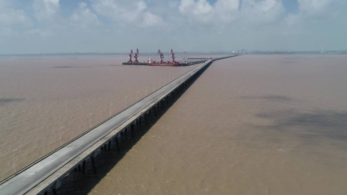 航拍中国大丰港