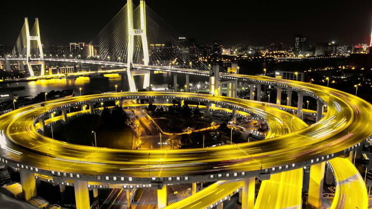 南浦大桥引桥定点延时共和新路了立交桥