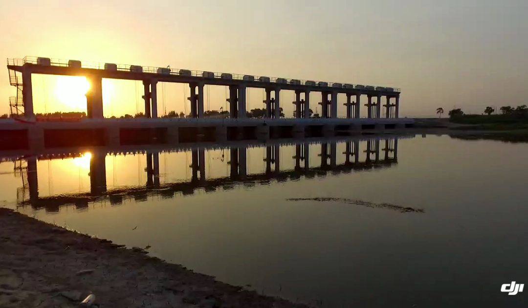 航拍独流老龙湾