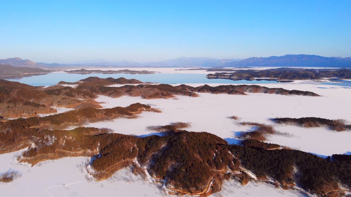 冬天的密云水库图片