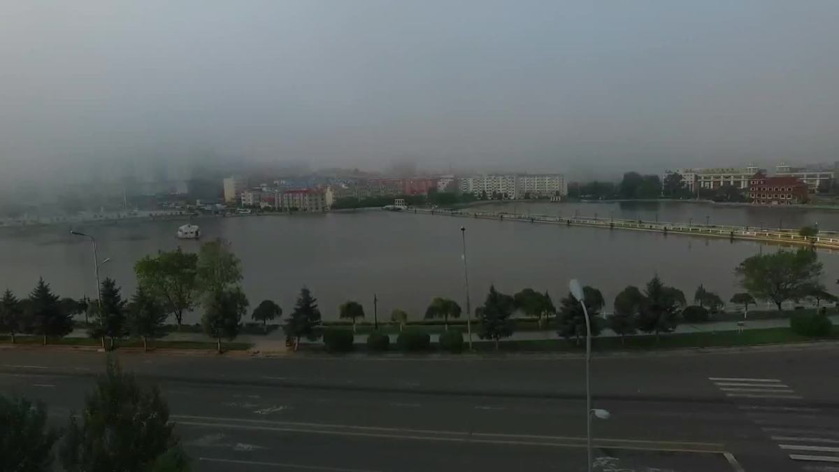 绥芬河人工湖美景