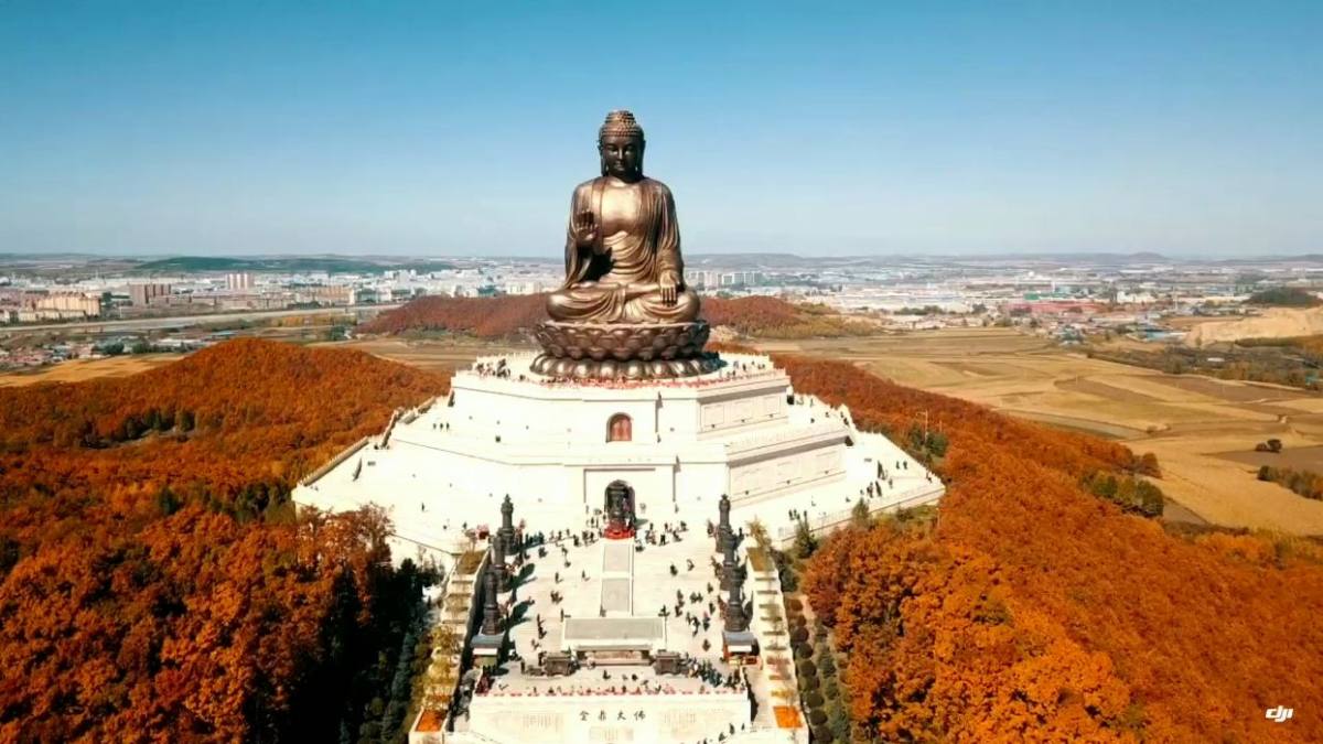 敦化· 正觉寺 · 金鼎大佛作一次金翅大鹏,飞翔在佛光中.