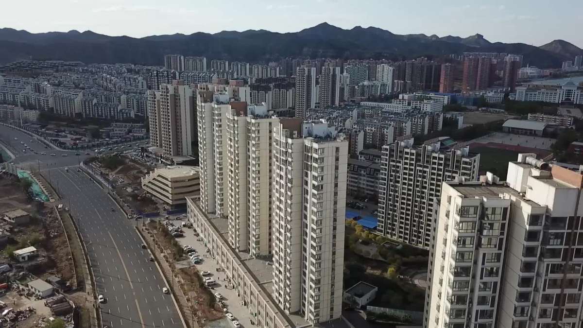 航拍承德大学城区