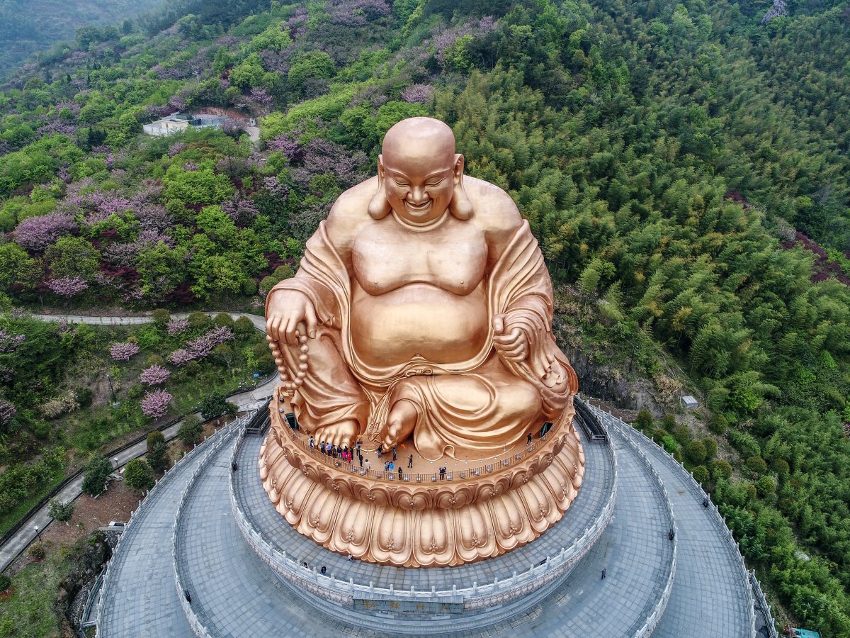 溪口雪窦寺航拍