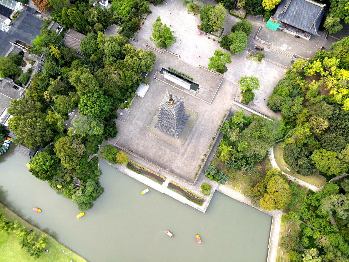 常熟方塔园地图鸟瞰图片